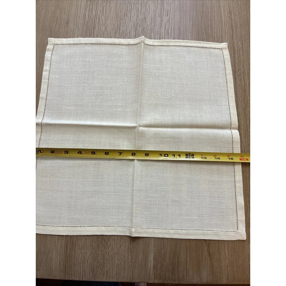 Sferra CLASSICO Hem stitched  Placemats & Napkins  Set Of 4 Each Italian Linen